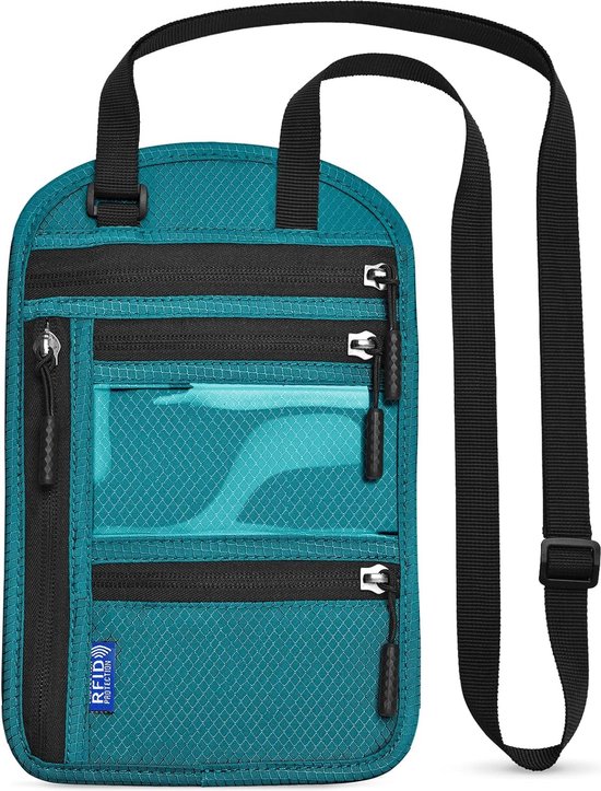 Sac De Poitrine Anti-vol RFID - Étanche, 5 Compartiments, Pour Passeport, Téléphone, Argent
