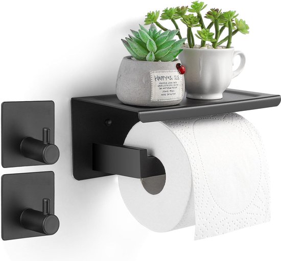 Toiletpapierhouder Zonder Boren - Praktische Wandhouder Voor WC
