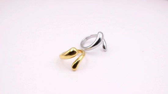Leerella Bague élégante en or pour femme Taille 7/17,25 mm – Complément parfait à n'importe quelle tenue ! Acier inoxydable indestructible - Cadeau idéal pour la fête des mères, la Saint-Valentin et les anniversaires !