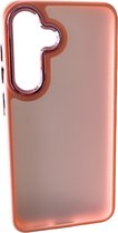 Backcover Military - Geschikt voor: Samsung Galaxy S24 Plus -Stevige Case met Soft TPU-bumperranden - Roze
