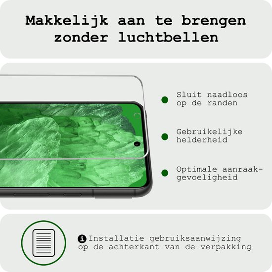 Étui pour Google Pixel 8a - Étui à rabat avec 2 films de protection d'écran - Étui pour Google Pixel 8a - Rose clair