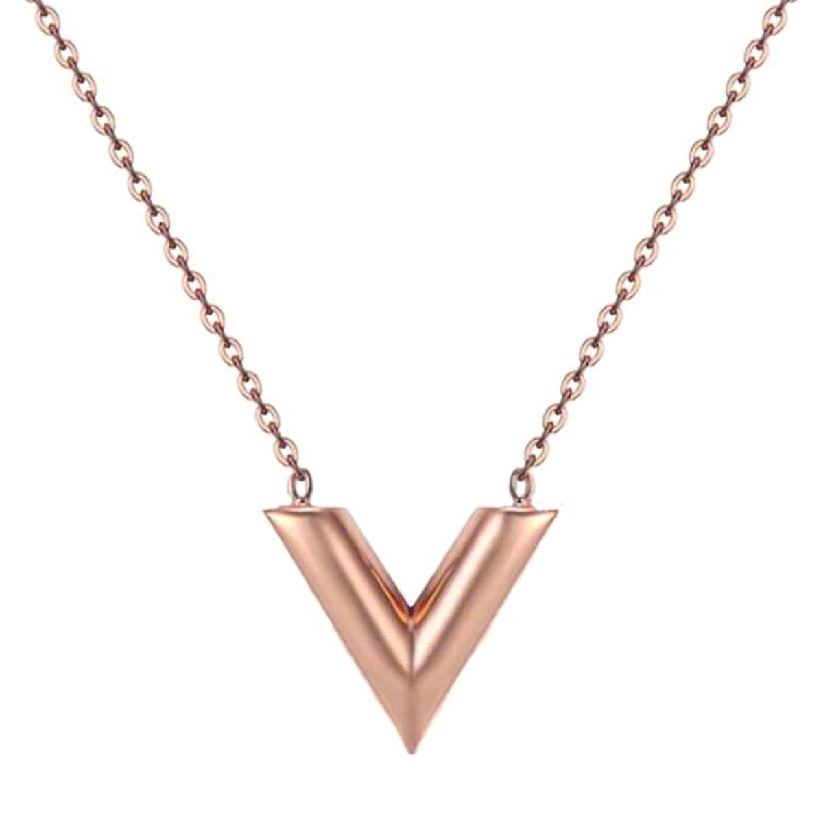 Marama - Ketting Amor Rosé Goud - verstelbaar - nikkelvrij - rosé gold plated - damesketting - sieraden - liefde - hartje - cadeau Valentijn - Valentijnsdag