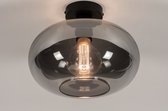 Lumidora Plafondlamp 31002 - Plafonniere - OSLO - E27 - Zwart - Grijs - Metaal - ⌀ 30 cm