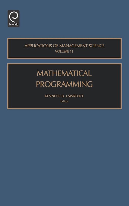 Applications of Management Science- Mathematical Programming - cover