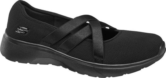 Skechers Dames Zwarte ballerina kruisbanden - Maat 41 | Bestel nu!