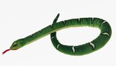 Cornelissen Knuffeldier Python slang - zachte pluche stof - premium knuffels - groen - 100 cm