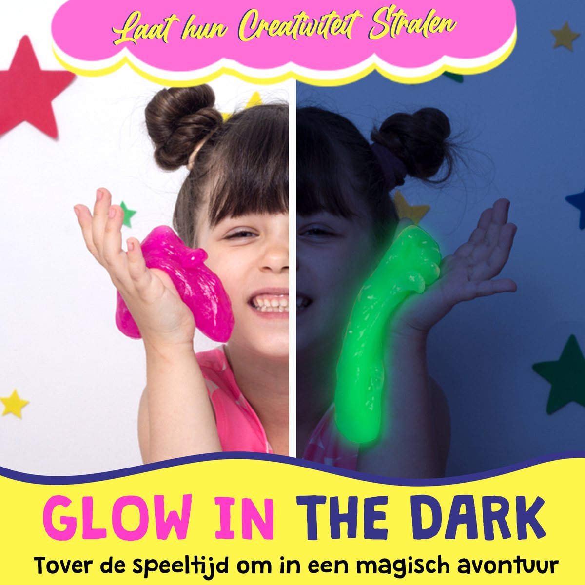 Leuk! Zelf glitter slijm maken met slechts 2 ingrediënten uit je