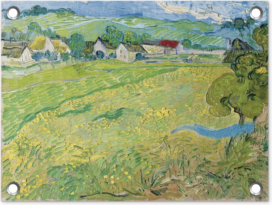 Tuin decoratie Les Vessenots in Auvers - Vincent van Gogh - 40x30 cm - Tuindoek - Buitenposter