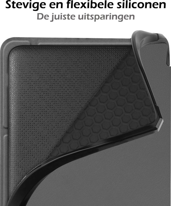 Hoesje Geschikt voor Kobo Sage Hoes Book Case Trifold - Hoes Geschikt voor Kobo Sage Hoesje Book Cover Met Screenprotector - Grijs van Hoesje  — afbeelding 3