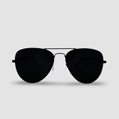 Montuurtjevoorjou - Aviator Black 2.0 - Lunettes de soleil pour femmes - Lunettes de soleil homme - Lunettes de soleil femme - Lunettes de soleil pilote - Métal - Zwart