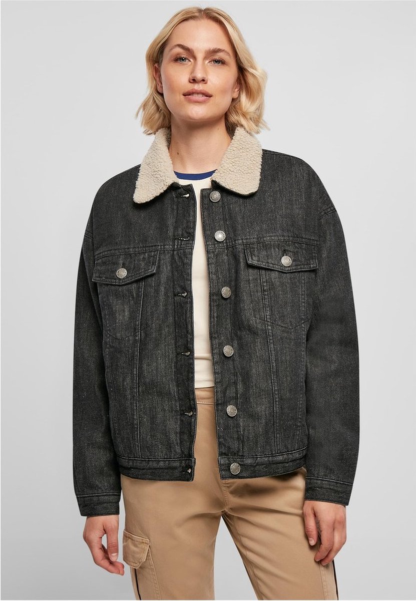 Urban Classics Oversized Sherpa Jacket XL Zwart
