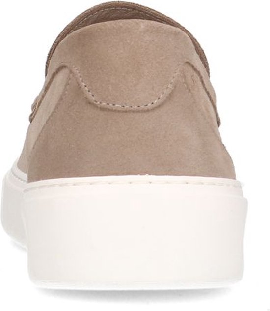 Manfield - Homme - Mocassins en daim beige à semelle sportive - Taille 45