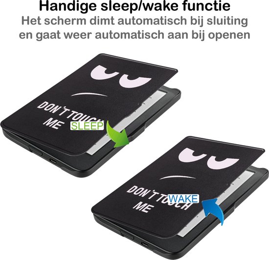 Hoesje Geschikt voor Kobo Clara HD Hoesje Luxe Bescherm Case Met Screenprotector - Hoes Geschikt voor Kobo Clara HD Hoes Book Cover - Don't Touch Me van Hoesje  — afbeelding 3