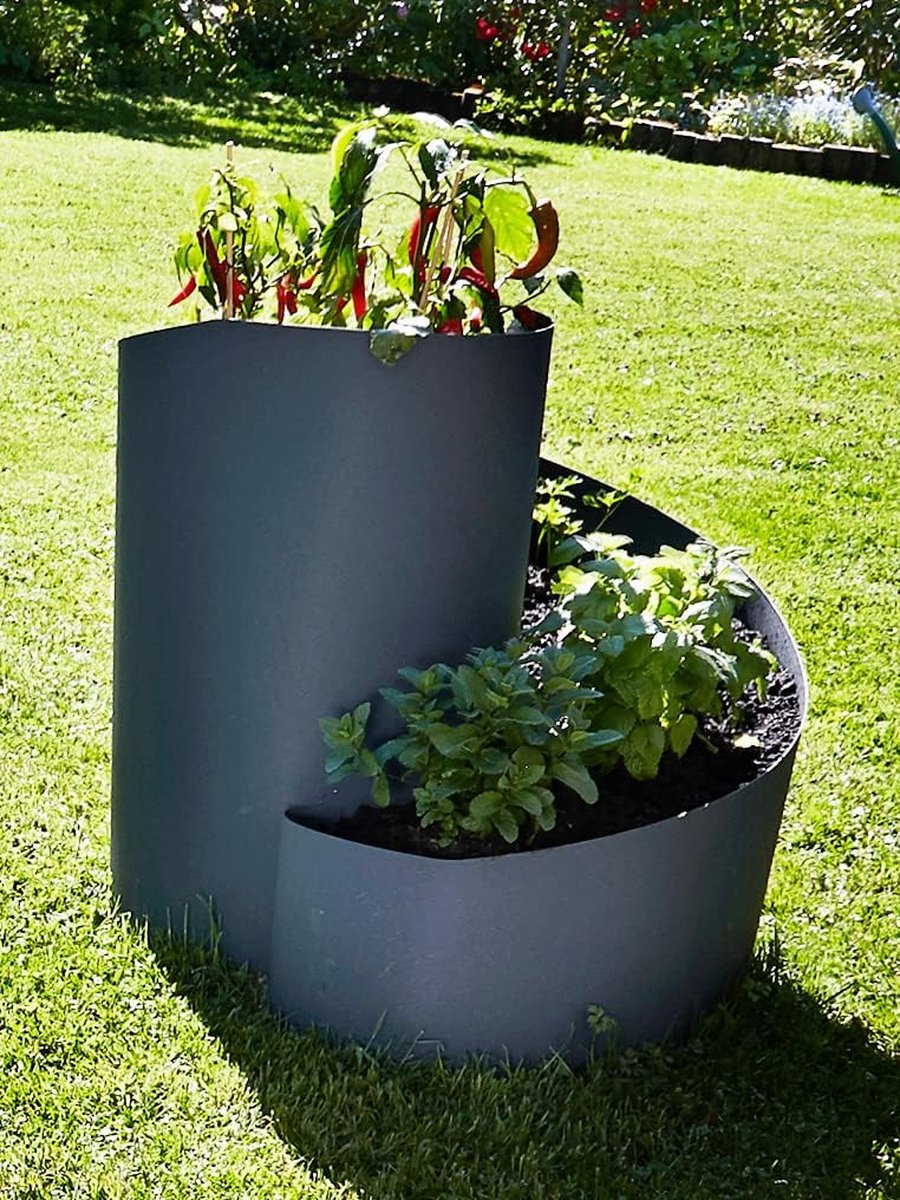 Terracotta Bloempot met Schotel - Basalt - 16 cm - Made by Owi