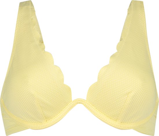 Hunkemöller Scallop Non-Padded Underwired Bikini Top Geel B85