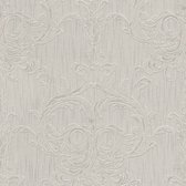 Barok behang Profhome 961967-GU textiel behang gestructureerd in barok stijl mat beige grijs 5,33 m2