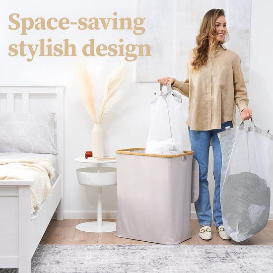 Panier à linge 3 compartiments - Trieur de linge - Panier à linge 3 compartiments Trieur de linge - Trieur de linge 3 compartiments - Compartiments panier à linge