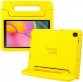 HappyCase Kinder Tablethoes Geschikt voor Samsung Galaxy Tab A 10.1 (2019) | Kindvriendelijke Hoes | Beschemhoes | Kinderhoes | met Handvat en Standaard | Geel
