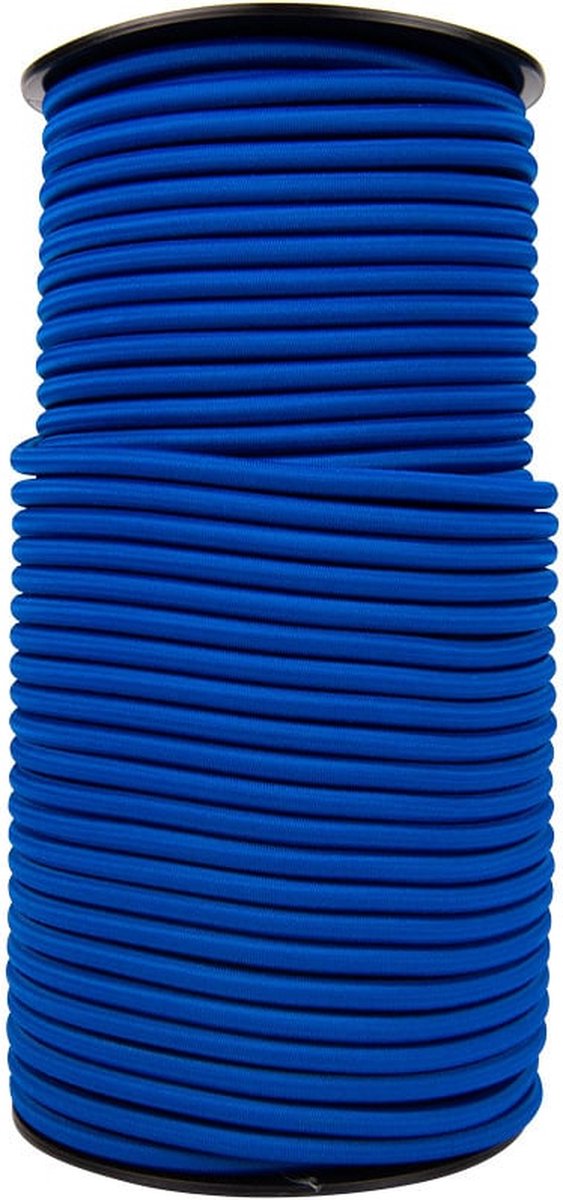Afdekzeilwinkel - Elastisch koord 8mm blauw op rol - 100 meter — afbeelding 4