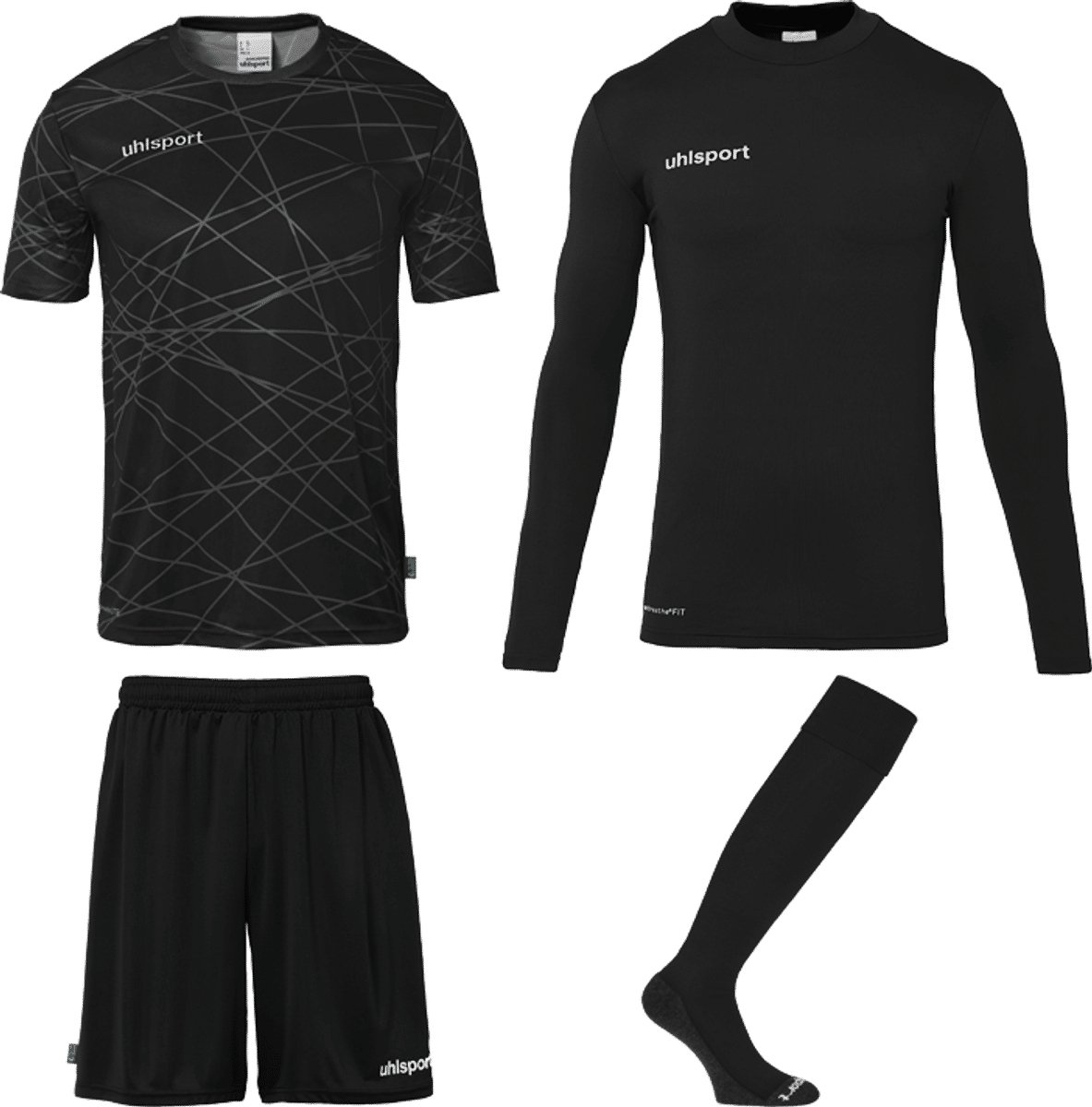 Uhlsport Prediction Bundle Keeperset Heren - Zwart / Wit | Maat: XL