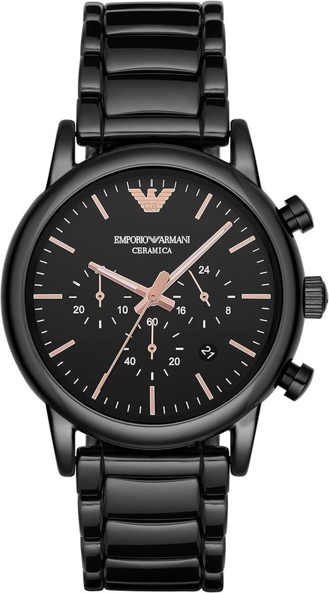Emporio Armani Luigi AR1509 Horloge - Staal - Zwart - Ø 42 mm