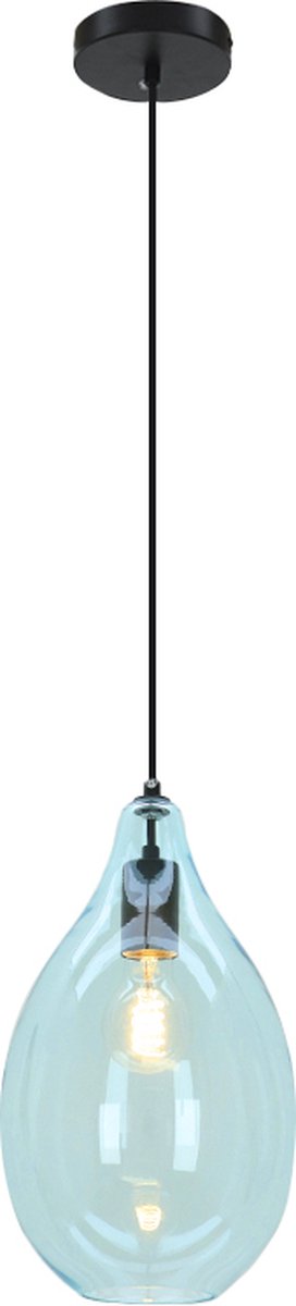 Olucia - CEES - Hanglamp - Blauw / Zwart - Vorm: Ovaal