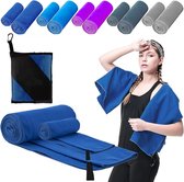 Microvezelhanddoekenset (badhanddoek en handdoek) compacte strandhanddoek sneldrogende microvezelhanddoeken selectie van 5 kleuren reishanddoek, sporthanddoek ideaal voor fitness, outdoor en reizen