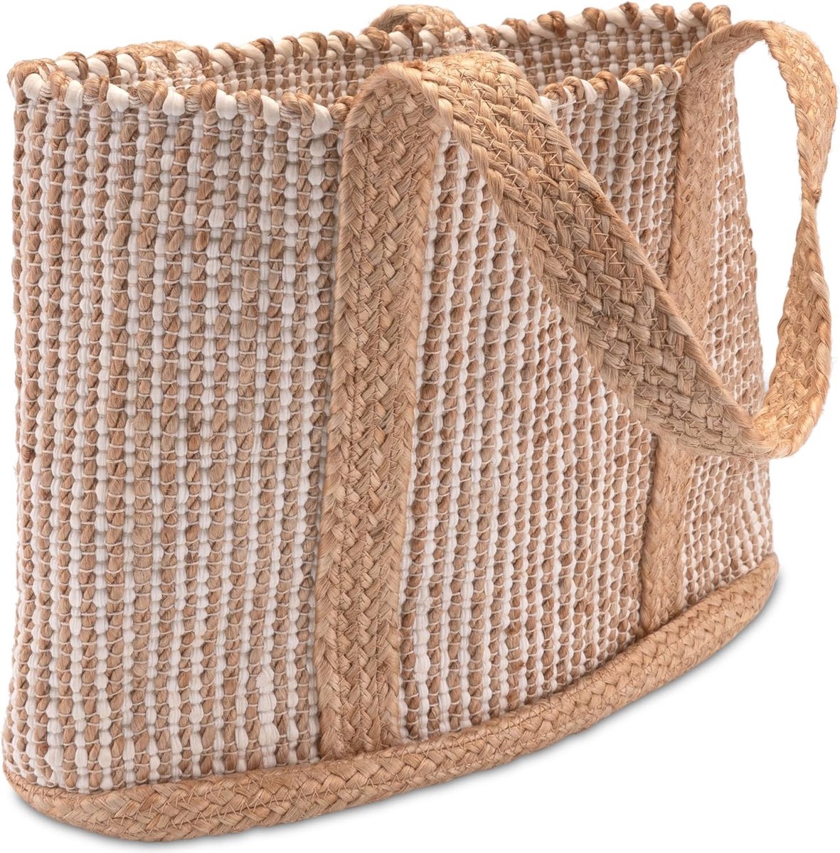 Boodschappentas van jute, jute tas, boodschappentas in boho-stijl