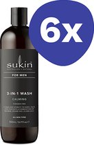 Sukin Men'S 3-In-1 Wash - Calming (6x 500ml)