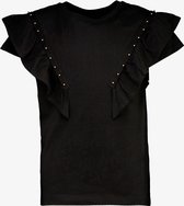 MyWay meisjes T-shirt met ruches zwart - Maat 158/164