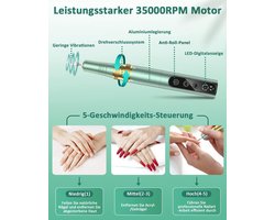 Cordless Electric Nail Drill Machine Professional Salon 30000RPM - Manicures Portable Nail File for Gel Nails - Acrylic Sanding and Polishing Tools for Manicure Beginners