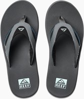 Reef Fanning gunmetal/Ocean Heren Slippers - Donkergrijs/Blauw - Maat 47