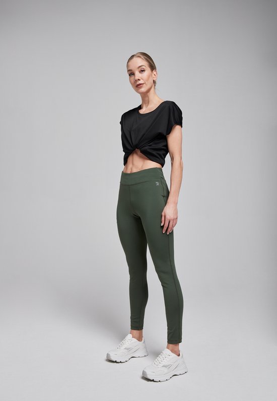 Redmax Sportlegging Dames Perfect RMXRomy- Sportkleding - Geschikt voor Fitness en Yoga - Dry Cool - Groen - L van Merkloos — afbeelding 3