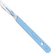 Swann Morton mesjes steriel met handvat Nummer: 23 Swann Morton - Lichtgroen / RVS - Kunststof handvat met RVS mesje - Disposable scalpels - Scalpelmesje inclusief handvat