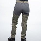 Pantalon Fjorda Trekking Hybrid - Femme - Vert Boue/ Gris Foncé Solid