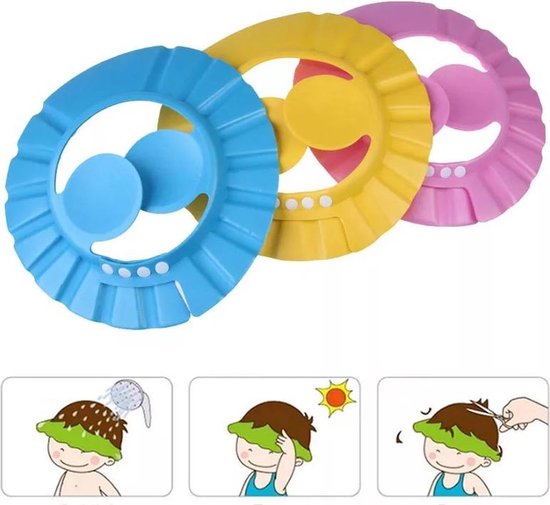 Doodadeals® - 4 Pack Douchekap Kind – Douchekapje Kinderen – Douchemuts – Badmuts – Haren Wassen Kind Hulpstuk – Shower Cap – Blauw