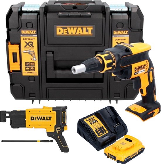 DeWalt DCF 620 D1T accu-droogbouwschroevendraaier 18 V 30 Nm borstelloos + 1x oplaadbare accu 2.0 Ah + lader + TSTAK
