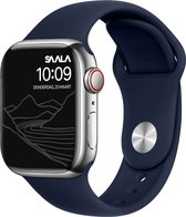 Bracelet en Siliconen Saala® adapté à Apple Watch 38/40/41 mm série 3 4 5 6 7 SE bleu foncé
