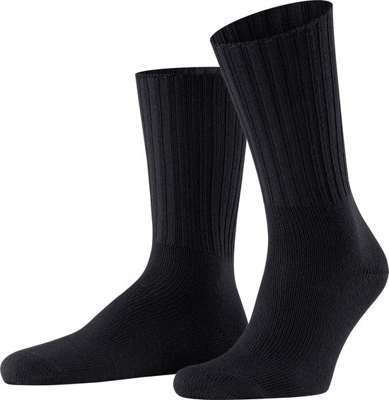FALKE Nelson warme ademende wol sokken heren zwart - Maat 39-42