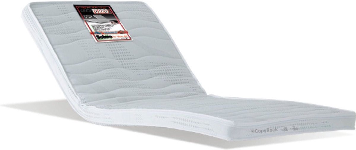 NachtrustOnline Torro - Harde Topper 140x190 cm - Matras Topdekbedmatras - Extra Stevig Hardheid - PU25 Schuim Topmatras Wit