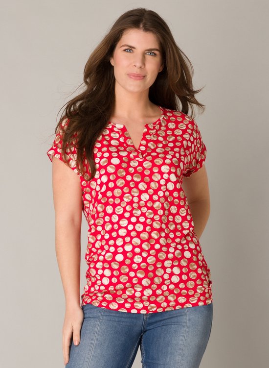 ES&SY Willianne Tops - Red/Multi-Colour - maat 36