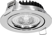 Ledmatters - Inbouwspot Chroom - Dimbaar - 5 watt - 510 Lumen - 3000 Kelvin - Wit licht - IP44 Badkamerverlichting