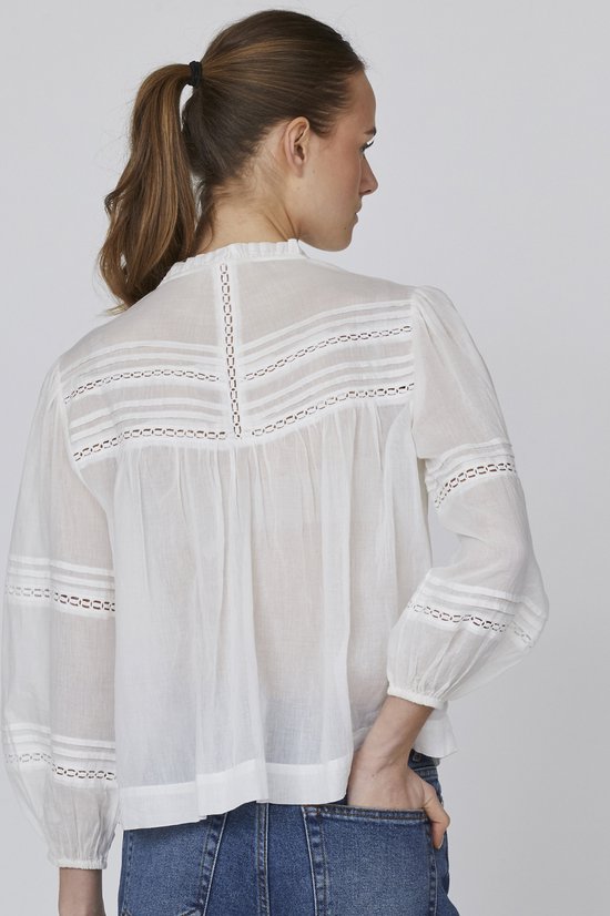SISTERS POINT Unoa-ms - Blouse Femme - Off White - Taille XL