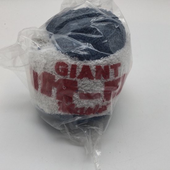 Bowling Bowling Master ' Giant Puff Ball' badstof, navy blauw wit met rode tekst, 15 cm, om de handen droog te houden.