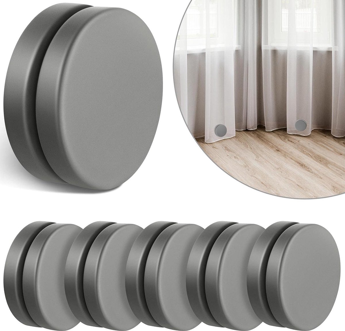 Douchegordijngewichten, 10 paar ronde magnetische gordijngewichten, douchegordijngewichten, douchegordijngewichten, douchegordijnmagneten, met opbergdoos, voor douchegordijnen, gordijnen, tafelkleden Douchegordijngewichten, 10 paar ronde magnetische gordijngewichten, douchegordijngewichten, douchegordijngewichten, douchegordijnmagneten, met opbergdoos, voor douchegordijnen, gordijnen, tafelkleden