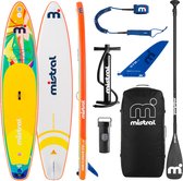 SUP voor korte dagtrips - Mistral® Sun Flower 11'6 - Opblaasbare SUP - Beginners en gevorderden - Kayak zitje is mogelijk