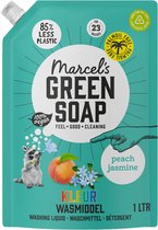 Marcel's Green Soap Kleur Wasmiddel Refill Perzik & Jasmijn 4 x 1L