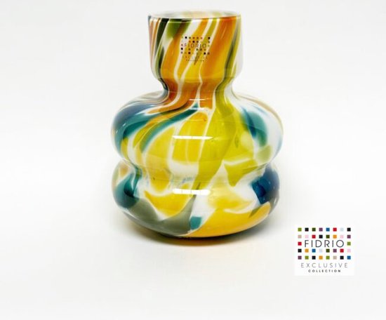 Design Vaas Sienna - Fidrio COLORI - glas, mondgeblazen bloemenvaas - hoogte 25 cm