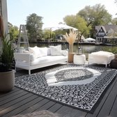 Flycarpets Elle Decoration - Binnen & Buitenkleed - Omkeerbaar - Meekly - Zwart - 80x150 cm