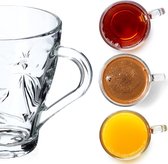 Theeglazenset – premium kwaliteit – luxe glazen koffie 6 stuks